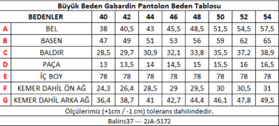 Kadın Büyük Beden Gabardin Pantolon Bordo - Thumbnail