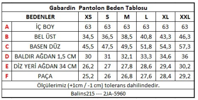 Kadın Gabardin Pantolon Ekru - Thumbnail