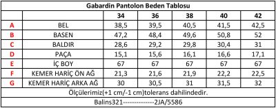  KADIN GABARDİN PANTOLON - Thumbnail