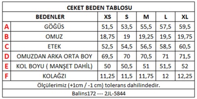 Kadın Kot Ceket 2JL/5844 - Thumbnail