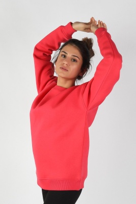 Kadın Sıfır Yaka Sweatshirt - Thumbnail