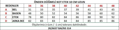 ÖNDEN DÜĞMELİ ETEK 2K/6637 - Thumbnail