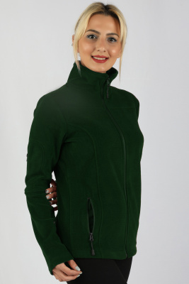Polar Kadın Kol Fermuarlı Sweatshirt Yeşil - Thumbnail